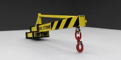 FORKLIFT TRUCK CRANE JIB/ATTACHMENT AND CHAINS