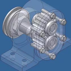 GEAR PUMP IN AUTOCAD