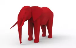 Giant Elephant 3D Model Low-poly  3D model