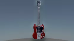 Gibson sg diavoletto   Guitar Low-poly  3D model