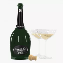 Grand Siecle Champagne with glasses 3D model