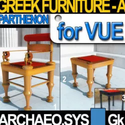 Greek Parthenon Furniture 448 438 BC 3D model