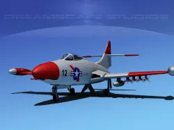 Grumman F9F-5 Panther USMC 4 3D model