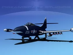 Grumman F9F-5 Panther USN 1 3D model
