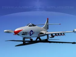 Grumman F9F-5 Panther USN 4 3D model