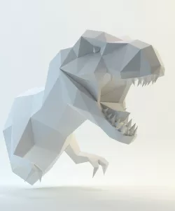 head t-rex dinosaur Low-poly  3D model