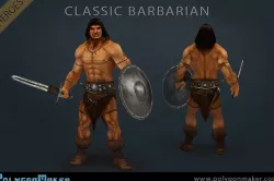 Heroes - Classic Barbarian Low-poly  3D model