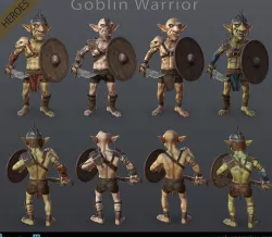  Heroes - Goblin Warrior Low-poly  3D model