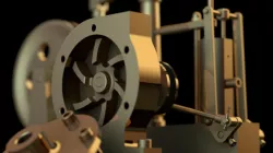 Horizontal beam engine animation