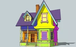 House from animation movie Up Low-poly  3D model