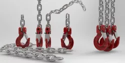 INDUSTRIAL LIFTING HOOK AND CHAINS