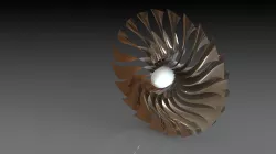 Jet engine compressor turbine  3D model