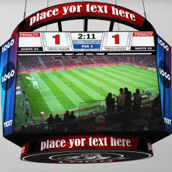 Jumbotron scoreboard hexagon 3D model