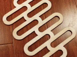 Lasercut Tie Holder for Metal Closet Rods