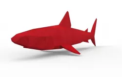 Mega Shark 3D Model Low-poly  3D model