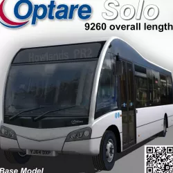 Optare Solo Bus 9960 Length Low-poly  3D model