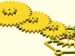 Parametric 60:1 Gear Train w/ Escapement