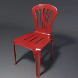 Plastic Chair - 1 - b 3D model