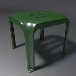 Plastic Stool 2 3D model