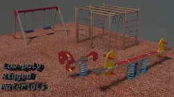 Playground asset Low-poly  3D model