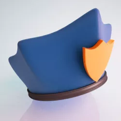 Police hat cartoon 3D model