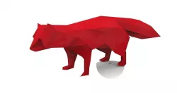 Prehistoric Fox 3D Model Low-poly  3D model