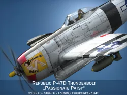 Republic P-47 Thunderbolt - Passionate Patsy 3D model
