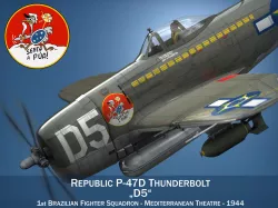 Republic P-47D Thunderbolt - Brazilian Air Force 3D model