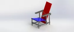Rietveld Chair in SolidWorks
