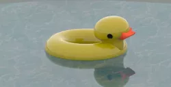 Rubber Ducky Pool Float 3D model