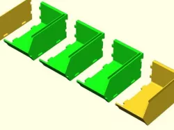Side Stackable Component Bins / Louvre Panel Trays