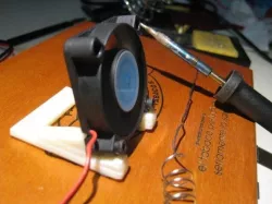 Solder fumes extractor using a 45mm fan