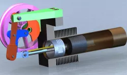 Stirling engine with Ruby crank drive