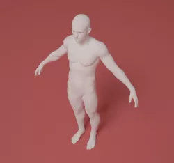 Synthetic humanoid 3D model