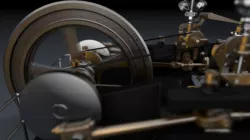 Tangye horizontal twin cylinder steam engine animation