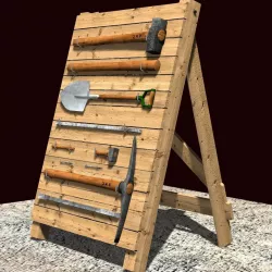 Toolholder - Tool Stand Low-poly  3D model