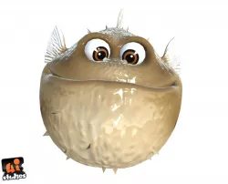Toon Puffer Fish Low-poly  3D model