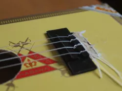 Ukulele bridge, nut and saddle