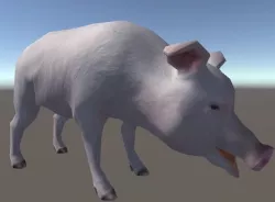Unity Pig  Low-poly  3D model