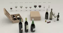 Wine set 3D model