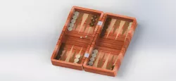 Wood Backgammon 3D model