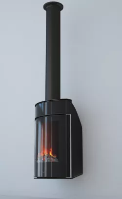 wood stove P Low-poly  3D model