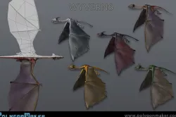 Wyverns Low-poly  3D model