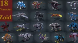 18 Character Zoid Collection  Low-poly  3D model