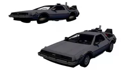 3D Back to the Future-Delorean Low-poly  3D model