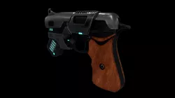 3D model of Sci-fi hand gun Low-poly  3D model