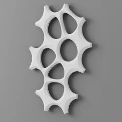 3D organic wall panel elements 3D model