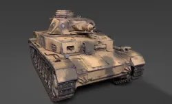 3D Panzerkampfwagen IV ausf E of 13 Low-poly  3D model