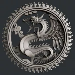 3d STL models for CNC Dragon 3D model