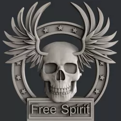 3d STL models for CNC skull free spirit 3D model